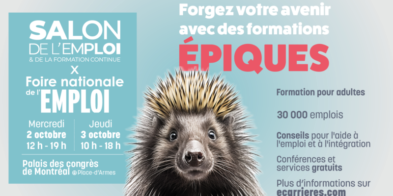 Salon de l'emploi et de la formation continue - 2 et 3 octobre 2024 au Palais des congrès de Montréal